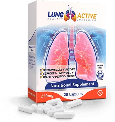 LungActive Healthy Breathing box, nutritional supplement, 250 mg, 20 capsules