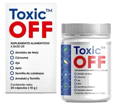Envase de Toxic OFF — México
